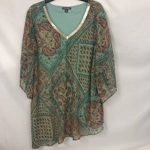 ROZ&ALI BLOUSE BOHO 3X